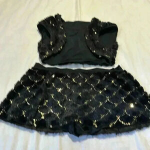 Marecca activewear 2 piece  dance costume/ Halloween adult small vest/ skirt